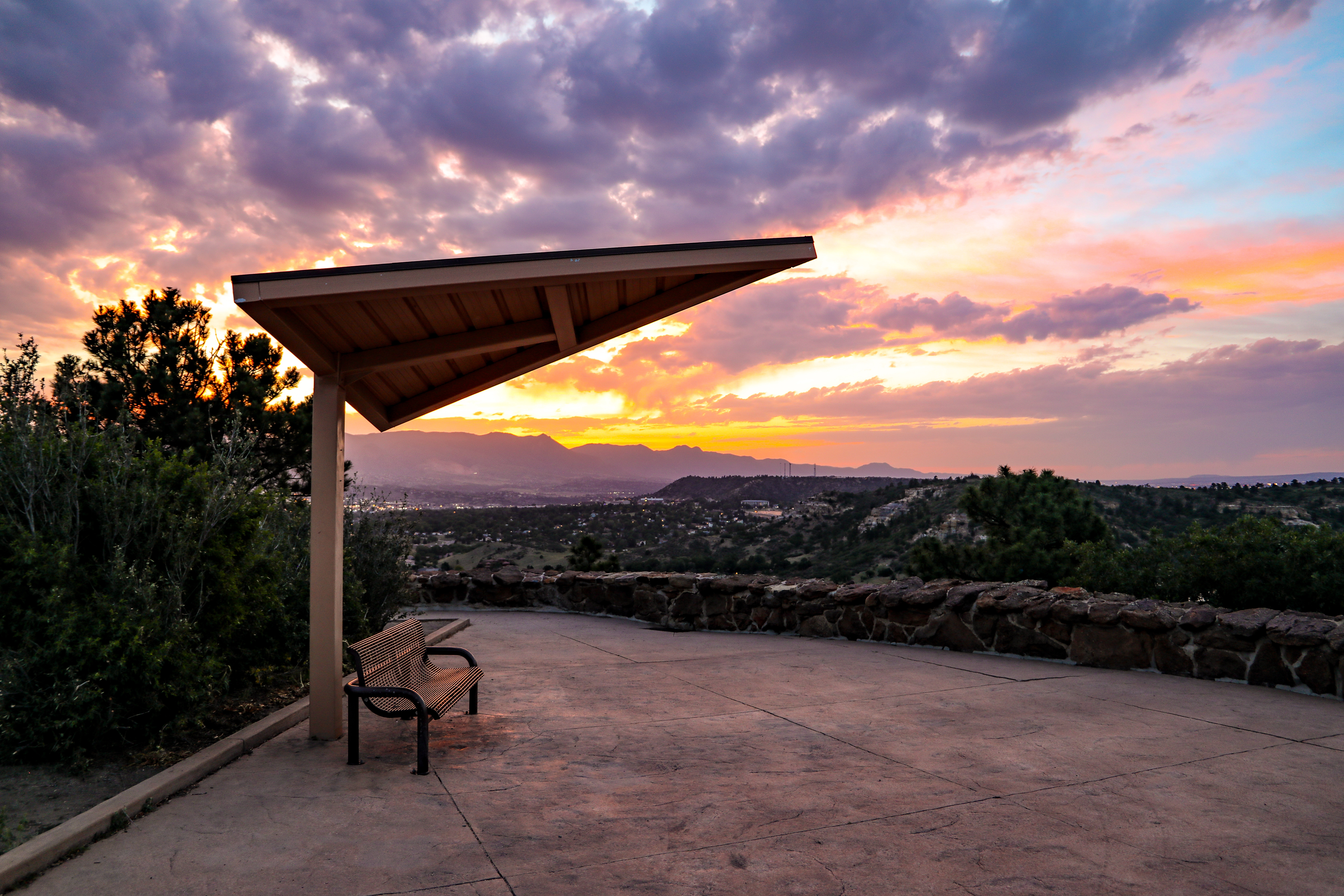 Sunset from Palmer Park Colorado Springs
