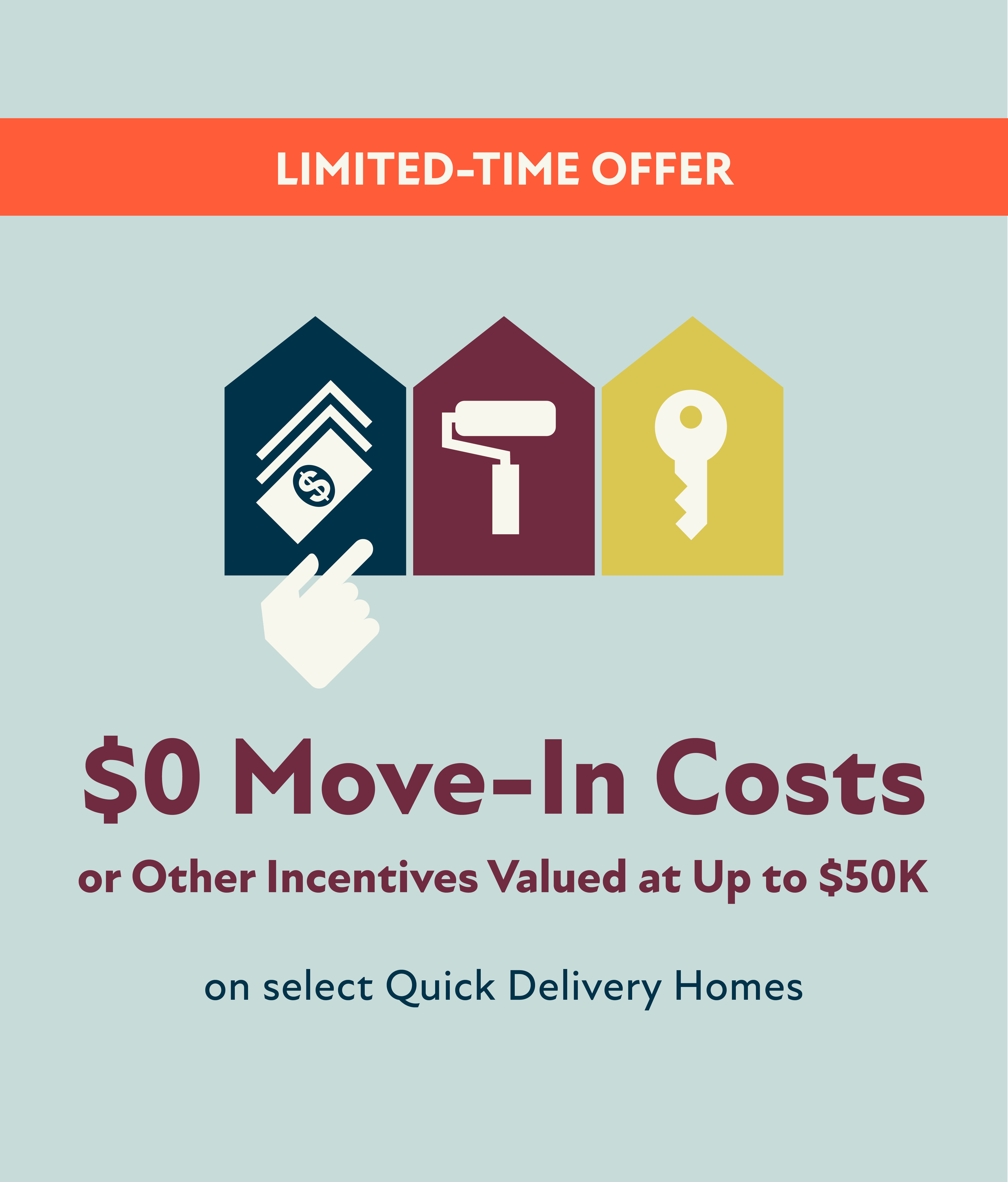Say ‘Welcome Home’ With $0 Move-In Costs or Other Incentives Valued Up to $50K